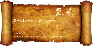 Robicsek Albert névjegykártya